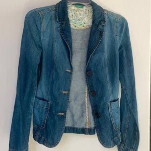 United Colors of Benetton Jean Blazer. Size 38 (US Small)